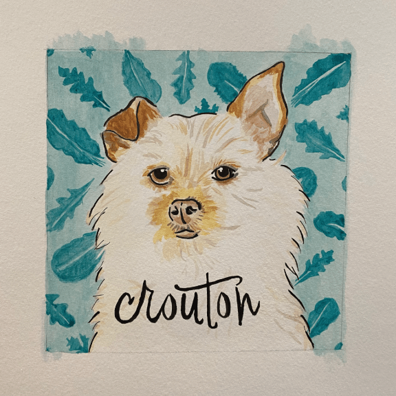 Dog watercolor progress 3